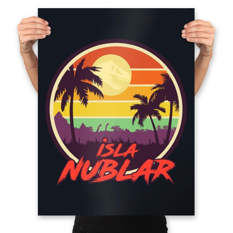 Isla Nublar Holiday - Prints Posters RIPT Apparel 18x24 / Black