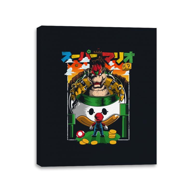 It's a me, Bowser - Canvas Wraps Canvas Wraps RIPT Apparel 11x14 / Black