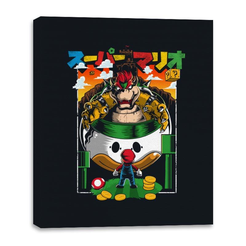 It's a me, Bowser - Canvas Wraps Canvas Wraps RIPT Apparel 16x20 / Black