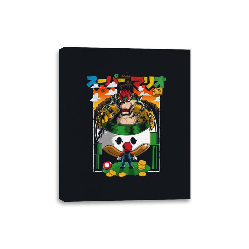 It's a me, Bowser - Canvas Wraps Canvas Wraps RIPT Apparel 8x10 / Black