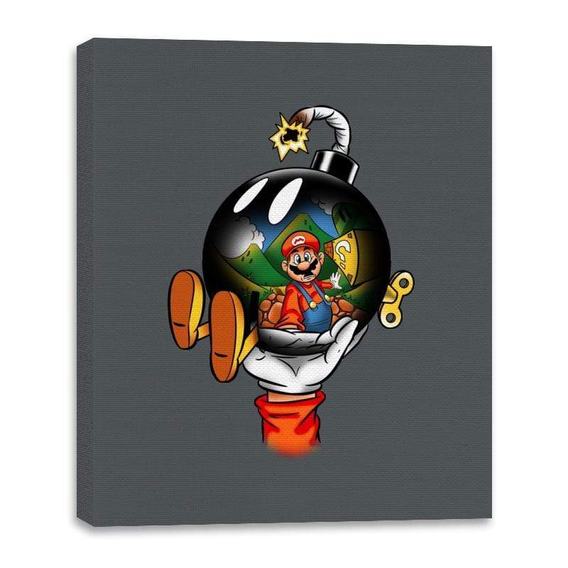 It's-a me, Escher! - Canvas Wraps Canvas Wraps RIPT Apparel 16x20 / Charcoal