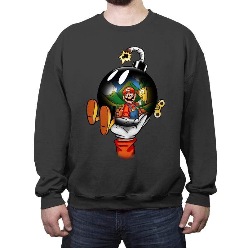 It's-a me, Escher! - Crew Neck Sweatshirt Crew Neck Sweatshirt RIPT Apparel Small / Charcoal