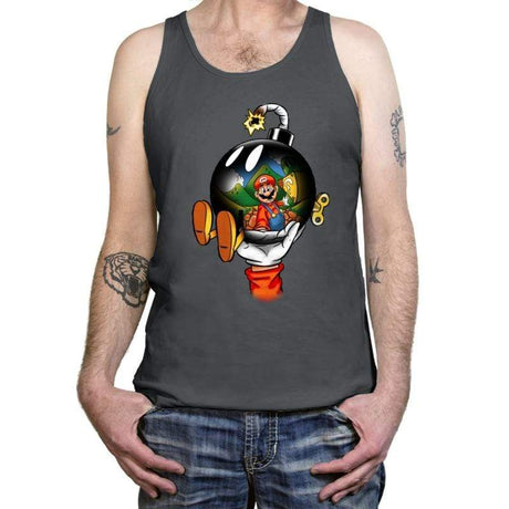 It's-a me, Escher! - Tanktop Tanktop RIPT Apparel X-Small / Asphalt