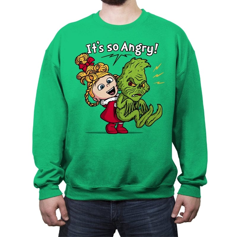 It's So Angry! - Crew Neck Sweatshirt Crew Neck Sweatshirt RIPT Apparel Small / Irish Green