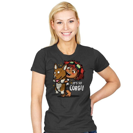 It's so Corgi! - Womens T-Shirts RIPT Apparel Small / Charcoal