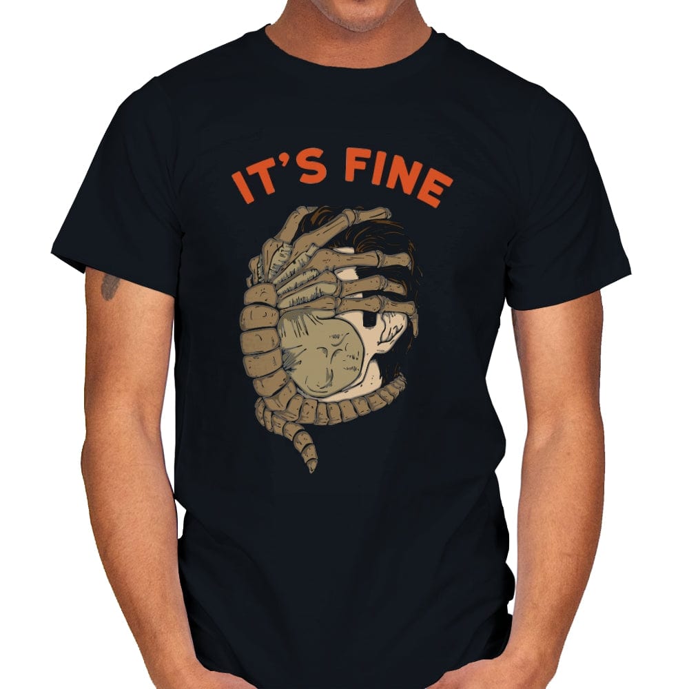 Its fine - Mens T-Shirts RIPT Apparel Small / Black