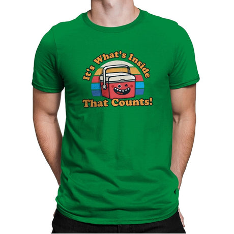 Its what's Inside that Counts - Mens Premium T-Shirts RIPT Apparel Small / Kelly