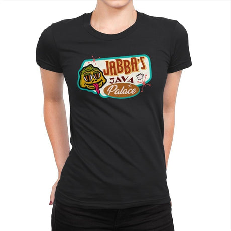 Jabba’s Java Palace - Womens Premium T-Shirts RIPT Apparel Small / Black