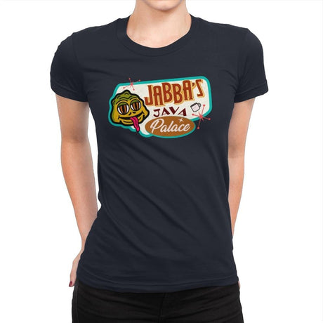 Jabba’s Java Palace - Womens Premium T-Shirts RIPT Apparel Small / Midnight Navy