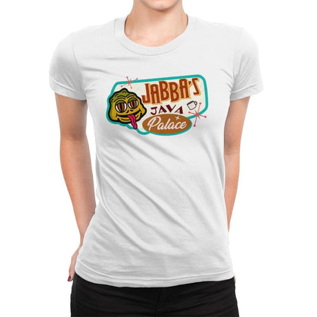 Jabba’s Java Palace - Womens Premium T-Shirts RIPT Apparel Small / White