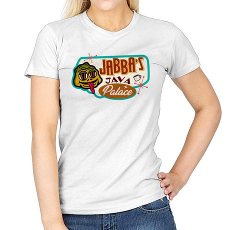 Jabba’s Java Palace - Womens T-Shirts RIPT Apparel Small / White