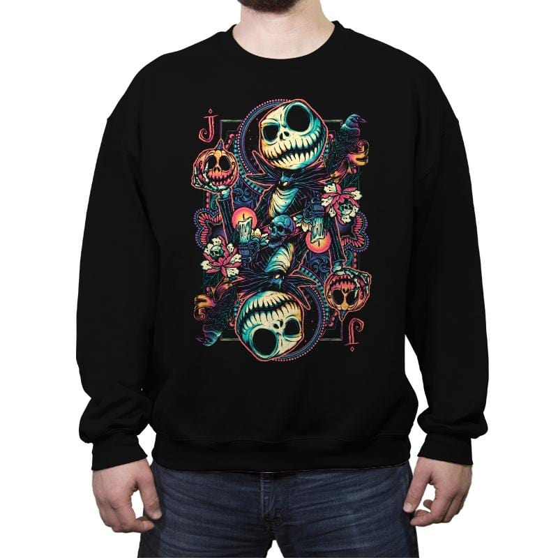 Jack of Skeletons - Crew Neck Sweatshirt Crew Neck Sweatshirt RIPT Apparel Small / Black