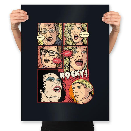 Janet, Dr. Scott, Janet, Brad, Rocky! - Prints Posters RIPT Apparel 18x24 / Black