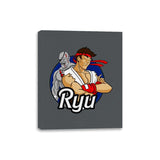 Japanese Fighter - Canvas Wraps Canvas Wraps RIPT Apparel 8x10 / Charcoal