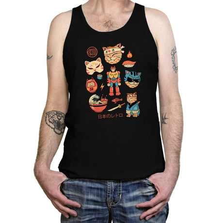 Japanese Retro - Tanktop Tanktop RIPT Apparel X-Small / Black