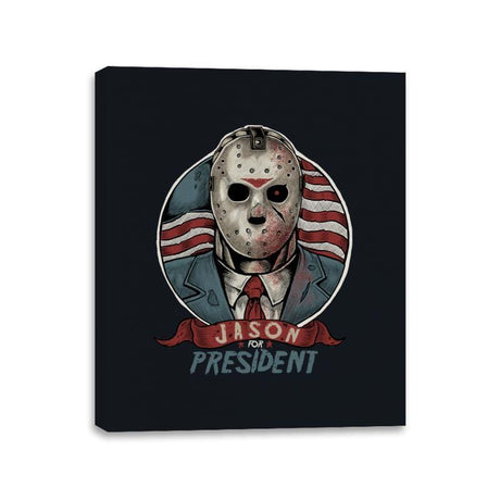 Jason For President - Canvas Wraps Canvas Wraps RIPT Apparel 11x14 / Black