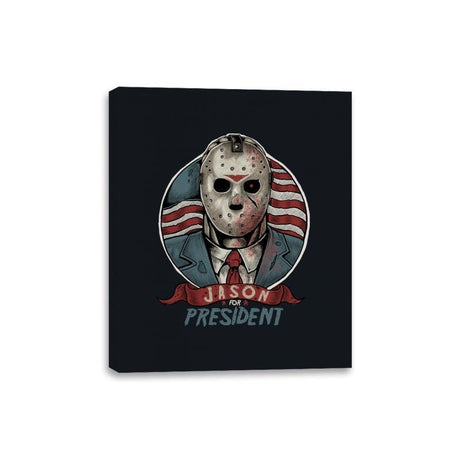 Jason For President - Canvas Wraps Canvas Wraps RIPT Apparel 8x10 / Black