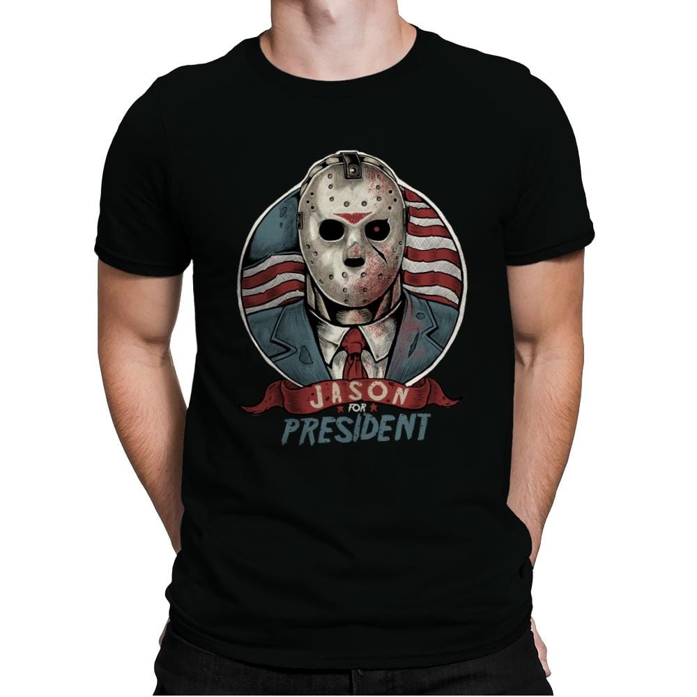 Jason For President - Mens Premium T-Shirts RIPT Apparel Small / Black