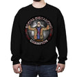 Jason Social Distance Champion - Crew Neck Sweatshirt Crew Neck Sweatshirt RIPT Apparel Small / Black