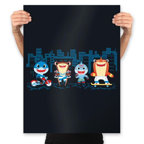 Jawsome Babies - Prints Posters RIPT Apparel 18x24 / Black