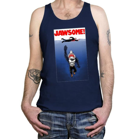 Jawsome Dude - Tanktop Tanktop RIPT Apparel X-Small / Navy