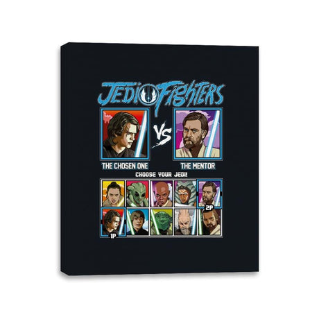 Jedi Fighters - Retro Fighter Series - Canvas Wraps Canvas Wraps RIPT Apparel 11x14 / Black