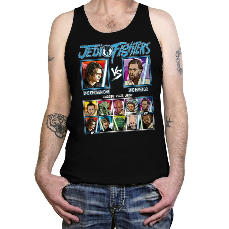 Jedi Fighters - Retro Fighter Series - Tanktop Tanktop RIPT Apparel X-Small / Black