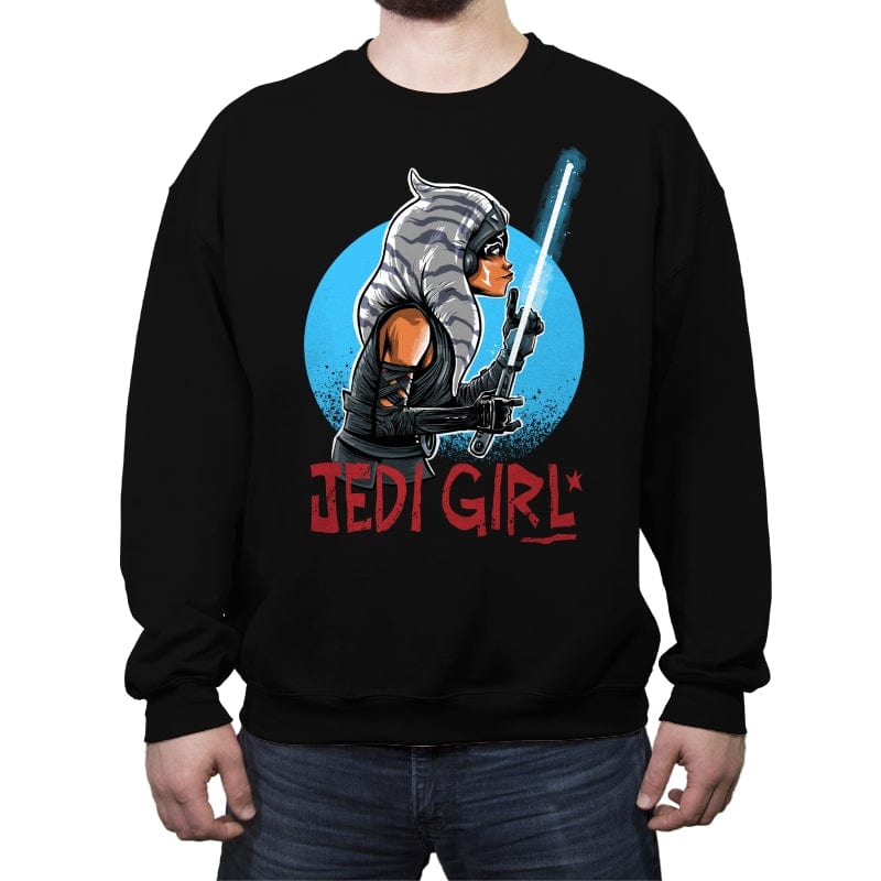 Jedi Girl - Crew Neck Sweatshirt Crew Neck Sweatshirt RIPT Apparel Small / Black