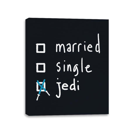 Jedi Status - Canvas Wraps Canvas Wraps RIPT Apparel 11x14 / Black