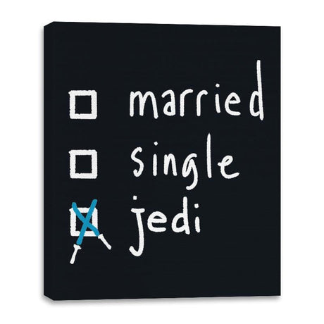 Jedi Status - Canvas Wraps Canvas Wraps RIPT Apparel 16x20 / Black