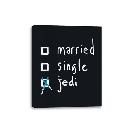 Jedi Status - Canvas Wraps Canvas Wraps RIPT Apparel 8x10 / Black