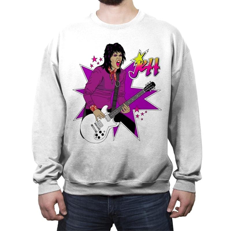 Jett and The Blackhearts - Crew Neck Sweatshirt Crew Neck Sweatshirt RIPT Apparel Small / White