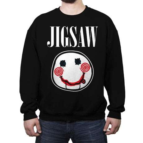 Jigsaw - Crew Neck Sweatshirt Crew Neck Sweatshirt RIPT Apparel Small / Black