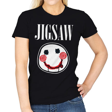 Jigsaw - Womens T-Shirts RIPT Apparel Small / Black