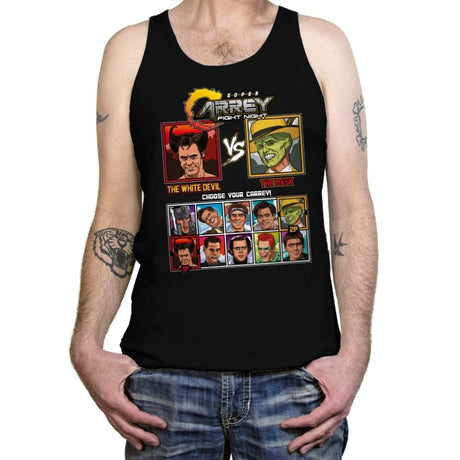 Jim Carrey Fight Night - Retro Fighter Series - Tanktop Tanktop RIPT Apparel X-Small / Black