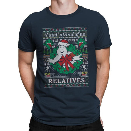 Jingle Busters - Ugly Holiday - Mens Premium T-Shirts RIPT Apparel Small / Indigo