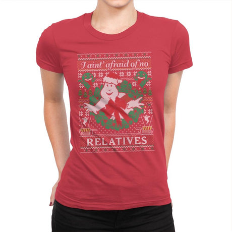 Jingle Busters - Ugly Holiday - Womens Premium T-Shirts RIPT Apparel Small / Red