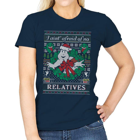 Jingle Busters - Ugly Holiday - Womens T-Shirts RIPT Apparel Small / Navy