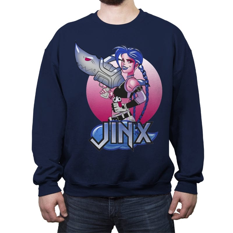 Jinx Cute - Crew Neck Sweatshirt Crew Neck Sweatshirt RIPT Apparel Small / Navy