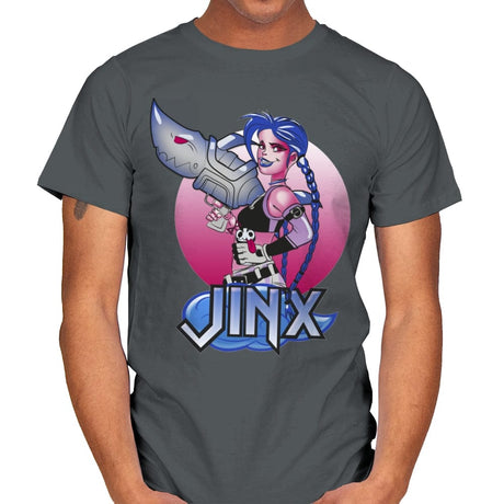 Jinx Cute - Mens T-Shirts RIPT Apparel Small / Charcoal