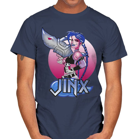 Jinx Cute - Mens T-Shirts RIPT Apparel Small / Navy