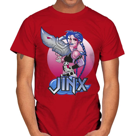 Jinx Cute - Mens T-Shirts RIPT Apparel Small / Red