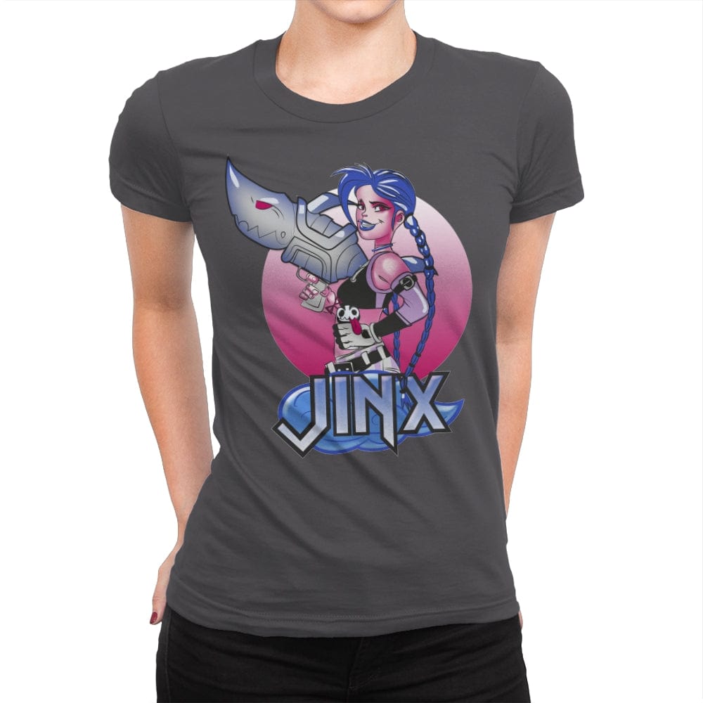 Jinx Cute - Womens Premium T-Shirts RIPT Apparel Small / Heavy Metal