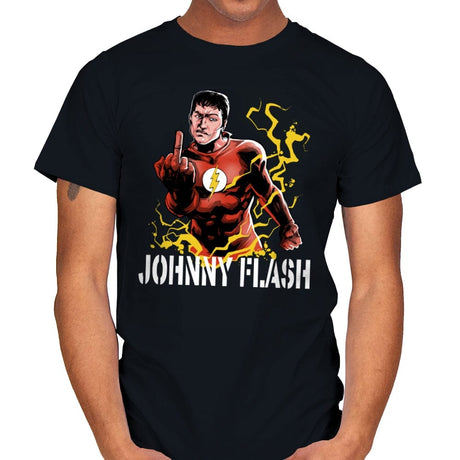 Johnny Flash - Mens T-Shirts RIPT Apparel Small / Black