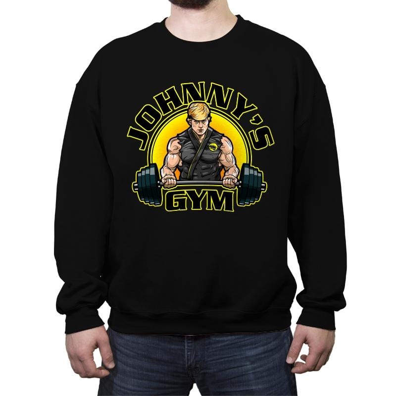 Johnny's Gym - Crew Neck Sweatshirt Crew Neck Sweatshirt RIPT Apparel Small / Black