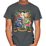 Johto Starters - Mens T-Shirts RIPT Apparel Small / Charcoal