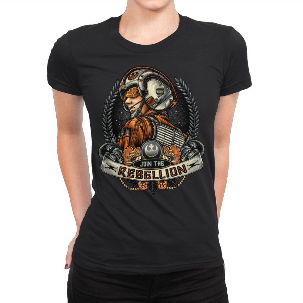 Join the Rebellion! - Womens Premium T-Shirts RIPT Apparel Small / Black