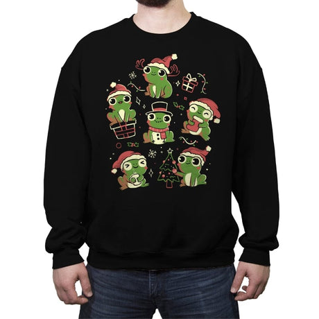 Jolly Frogs - Crew Neck Sweatshirt Crew Neck Sweatshirt RIPT Apparel Small / Black