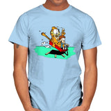 Jon and a Lasagna Lover - Mens T-Shirts RIPT Apparel Small / Light Blue