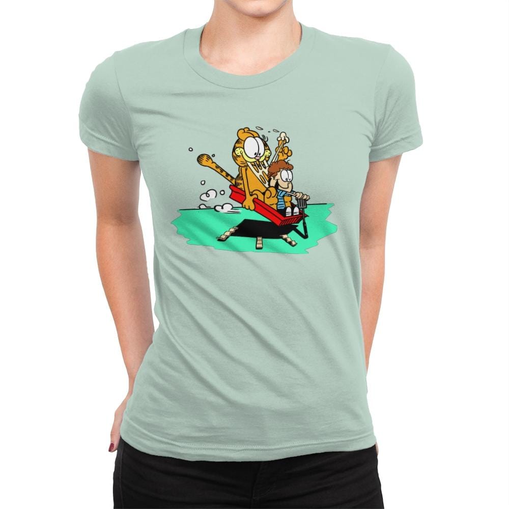 Jon and a Lasagna Lover - Womens Premium T-Shirts RIPT Apparel Small / Mint